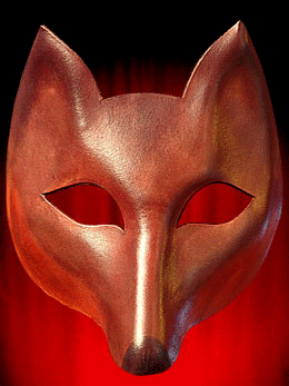 Mascara de couro de raposa