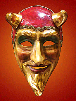 Mascara de demonio - PAPEL MACHE - CARTON PIEDRA