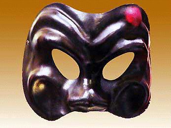 Mascara en couro Comedia del arte ARLEQUIN COURO