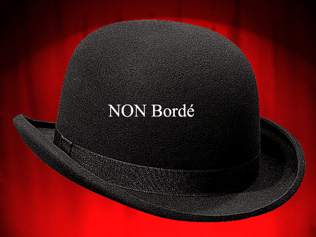 1 BLACK BOWLER HAT in MERINO WOOL FELT (Available immediately)