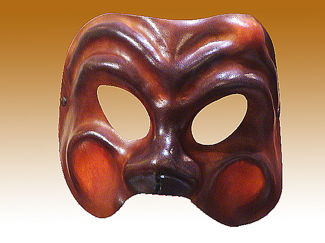 Mascara de cuero Comedia del arte ARLEQUIN CUERO