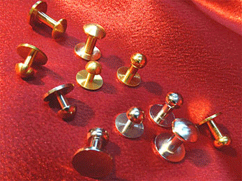 STUDS - BUTTONS REMOVABLE BRASS AND NICKEL-PLATED FOR SHIRT COLLARS and CUFFS