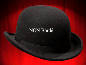 1 BLACK BOWLER HAT in MERINO WOOL FELT (Available immediately)