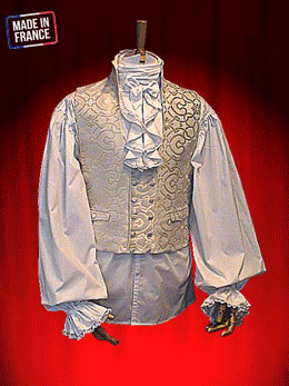 FRILLED MAN SHIRT TO BUTTONING AND LACE