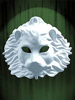WHITE MASK BASE LION or RAT TO BE PAINTED FOR WEARING ED PM