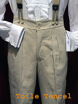 PANTALONS PAYSAN A BOUTONS POUR BRETELLES GRAND-PERE - TAILLE HAUTE